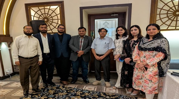 Photo from the report: participants at the Currents of Change conference, Faletti's, Lahore, 19 August 2026.
