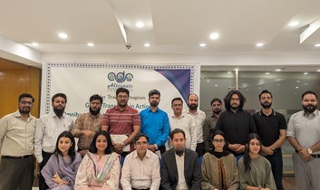 Photo from the report: ADS team and stakeholders at a Green Transition Program engagement session, part of the coalition-building and outreach described in this report.